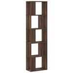 vidaXL Bibliothèque 5 niveaux chêne marron bois ingénierie