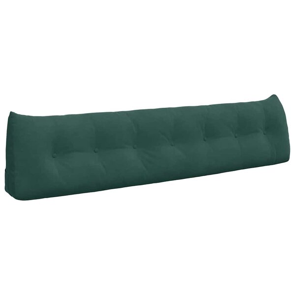 vidaXL Coussin de Dos Vert foncé 200 x 24 x 50 cm Velours