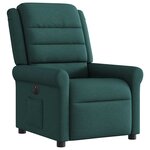 vidaXL Fauteuil inclinable électrique Vert foncé Tissu