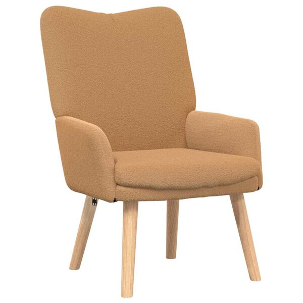 vidaXL fauteuil Beige 63 x 67 x 94 cm Polyester et contreplaqué