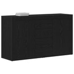 vidaXL Buffet Chêne noir 120 x 36 x 69 cm Bois d'ingénierie