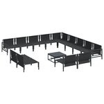 vidaXL Ensemble de canapé de jardin 14 Pièces Anthracite Acier