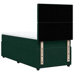 vidaXL Sommier à lattes de lit avec matelas Vert foncé 100x200 cm