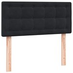 vidaXL Sommier à lattes de lit avec matelas noir 80x220 cm velours