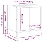 vidaXL Meuble de salle de bain lavabo chêne sonoma 60x34 5x60 cm