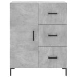 vidaXL Buffet haut Gris béton 69 5x34x180 cm Bois d'ingénierie