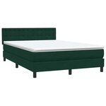 vidaXL Sommier à lattes de lit et matelas vert foncé 160x220cm velours