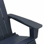 vidaXL Chaise Adirondack à bascule Bleu marine HDPE