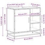 vidaXL Meuble de salle de bain avec lavabo Chêne Sonoma 65 x 33 x 60 cm Bois d'ingénierie