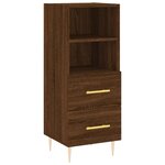 vidaXL Buffet Chêne marron 34 5x34x90 cm Bois d'ingénierie