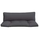 vidaXL Coussins de palette lot de 2 anthracite tissu