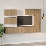 vidaXL Ensemble meuble TV 6 Pièces chêne artisanal 30 5 x 30 x 90 cm