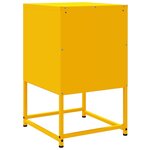 vidaXL Table de chevet jaune moutarde 36x39x60 5 cm acier