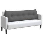 vidaXL Coussin de Dos Gris foncé 160 x 24 x 50 cm tissu