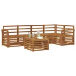 vidaXL Ensemble de canapé d'angle 6 Pièces Naturel Bois d'Acacia Massif