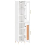 vidaXL Buffet haut Blanc 34 5x34x180 cm Bois d'ingénierie