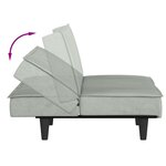 vidaXL Canapé-lit gris clair Velours