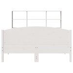 vidaXL Lit bibliothèque sans matelas blanc 160x200 cm bois pin massif