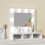 vidaXL Armoire à miroir avec LED Blanc brillant 60x31 5x62 cm