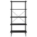 vidaXL Étagère à 5 niveaux Noir 80x40x163 cm