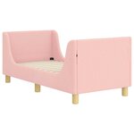 vidaXL Cadre de lit pour tout-petit avec tête de lit Rose 70 x 140 cm