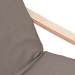 vidaXL Chaise de relaxation avec repose-pied Taupe Tissu