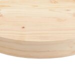 vidaXL Dessus de table rond Ø50x3 cm bois de pin massif
