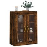 vidaXL Armoire murale chêne fumé 69 5x34x90 cm