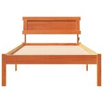 vidaXL Cadre de lit Marron cire 100 x 200 cm Bois massif en pin