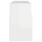 vidaXL Meuble TV avec lumières LED blanc brillant 120x30x50 cm