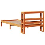 vidaXL Cadre de lit avec tête de lit sans matelas cire marron 90x200cm