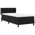 Lit box spring vidaXL avec matelas Noir 90x190 cm Tissu