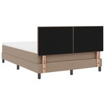 vidaXL Lit à ressorts avec matelas Cappuccino - 140 x 190 cm  simili cuir