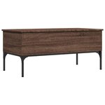 vidaXL Table basse chêne marron 100x50x45cm bois d'ingénierie et métal