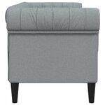 vidaXL Canapé Chesterfield 2 places gris clair tissu