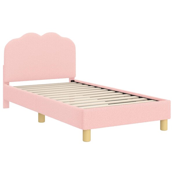 vidaXL Cadre de lit pour enfants avec tête de lit Rose 80 x 160 cm