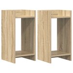 vidaXL Support de Plante 2 Pièces Chêne Sonoma 30 x 30 x 60 cm
