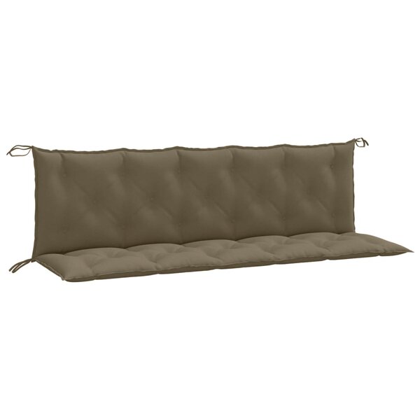 vidaXL Coussins de banc de jardin lot de 2 taupe mélangé tissu