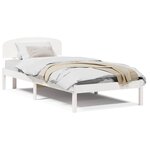 vidaXL Cadre de lit Blanc 90 x 190 cm Bois de pin massif
