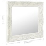 vidaXL Miroir mural style baroque 60x60 cm Blanc