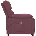 vidaXL Fauteuil électrique de massage Violet Tissu