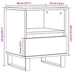 vidaXL Tables de chevet 2 Pièces vieux bois 40x35x50 cm bois d’ingénierie
