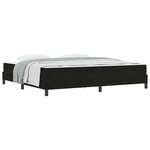 vidaXL Lit à ressorts avec matelas Noir 200 x 200 cm tissu