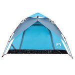 vidaXL Tente de camping à dôme 4 personnes bleu libération rapide