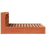 vidaXL Cadre de lit sans matelas cire marron 140x190cm bois pin massif