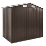 vidaXL Abri de jardin avec étagère Marron 205x130x183 cm Fer