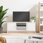 vidaXL Meuble TV blanc 102x30x37 5 cm bois d'ingénierie