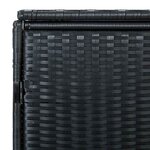 vidaXL Abris pour poubelle double Résine tressée Noir 148x80x111 cm