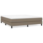 vidaXL Cadre de lit taupe 160x200 cm tissu