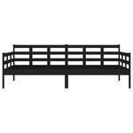 vidaXL Lit de jour sans matelas noir bois de pin massif 90x200 cm